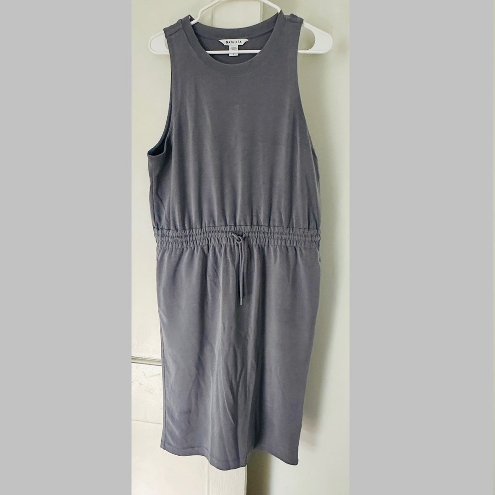 Athleta Sea Soft Gray Midi Dress